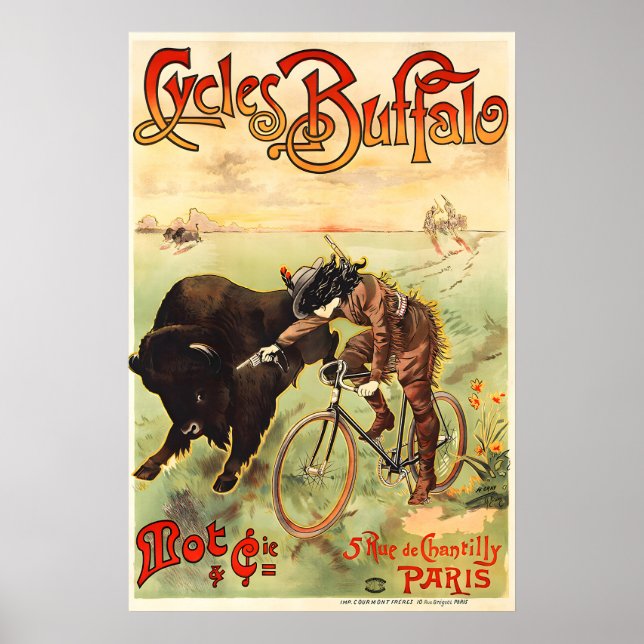 Cycles Buffalo Vintage Bicycle Poster (Front)