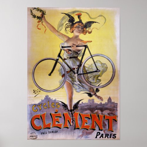 Cycles Clment 1898 Vintage Advertising Poster