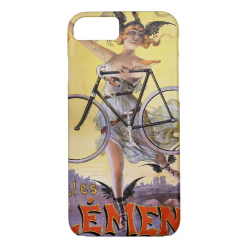 Cycles Clment 1898 Vintage Advertising Poster iPhone 87 Case