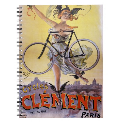 Cycles Clment 1898 Vintage Advertising Poster Notebook