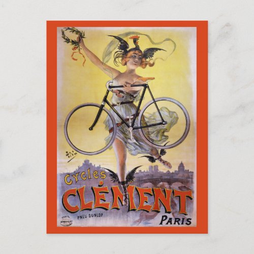 Cycles Clment 1898 Vintage Advertising Poster Postcard
