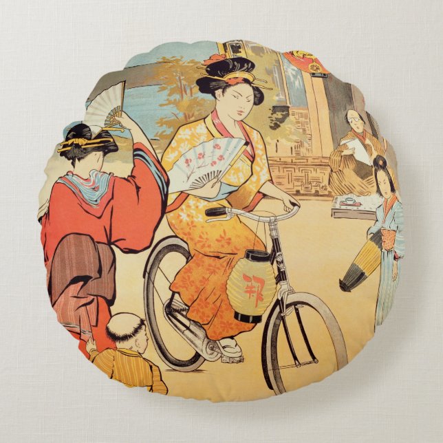 Cycles Clement Pre Saint-Gervais Round Pillow (Front)