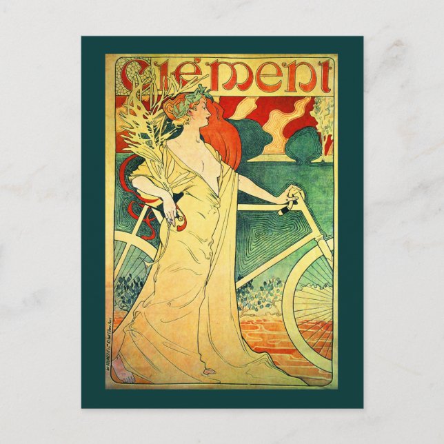 Cycles Clément Vintage Bicycle Poster Postcard (Front)