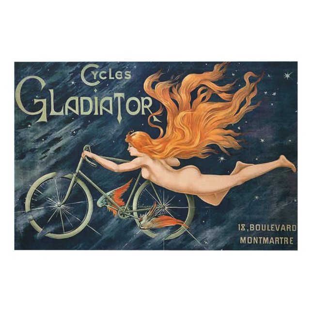 Cycles Gladiator by Georges Massias Vintage Wood Wall Art (Front)