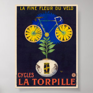 Cycles La Torpille Vintage Poster 1923