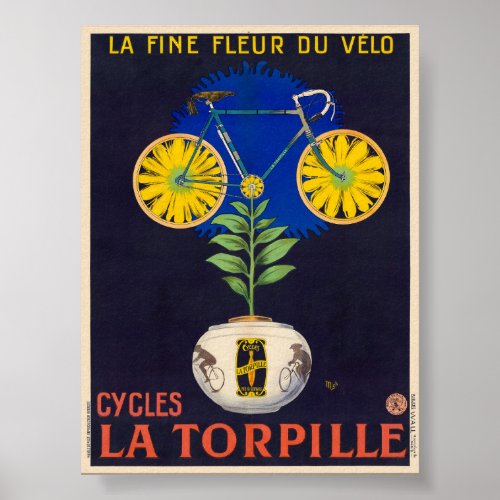 Cycles La Torpille Vintage Poster 1923