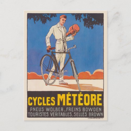 Cycles Mtore France Vintage Poster 1926 Postcard