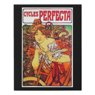 Cycles Perfecta, Mucha Faux Canvas Print