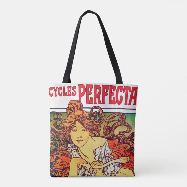 Cycles Perfecta, Mucha Tote Bag (Back)