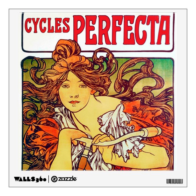 Cycles Perfecta, Mucha Wall Decal (Front)