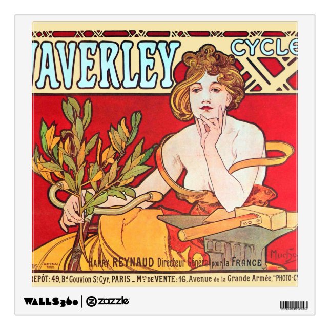Cycles Waverley, Mucha Wall Decal (Front)
