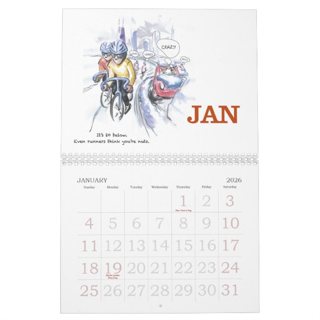 Cycling 2013 - Calendar for Cyclists (Jan 2026)