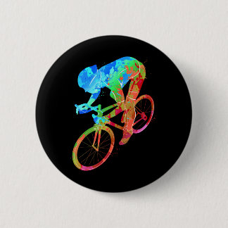 Cycling Abstract Ride Bike Rider Bicycle Athlete Button