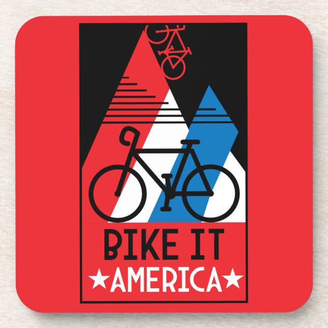 Cycling America Beverage Coaster (Front)