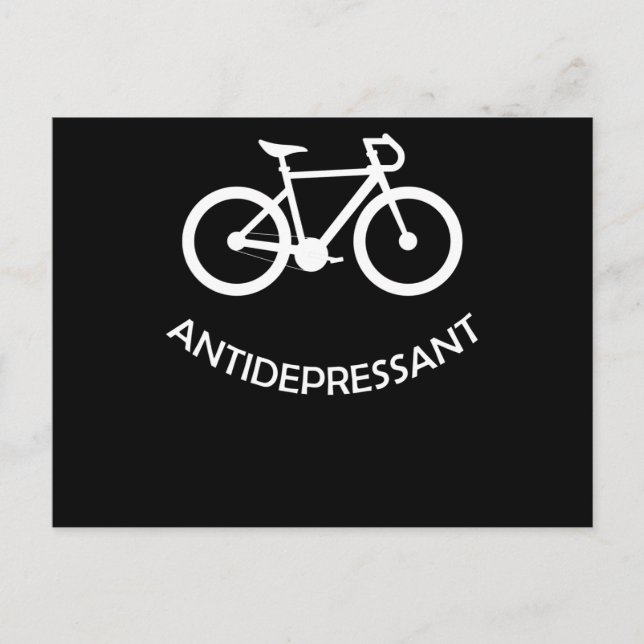 cycling antidepressant postcard (Front)