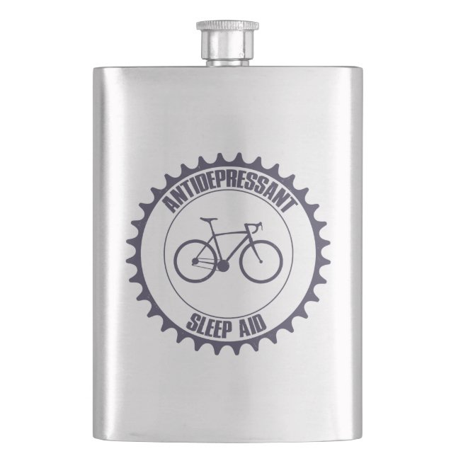 Cycling Antidepressant, Sleep Aid Flask (Front)