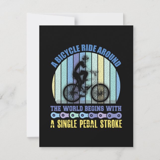 Cycling Art A Bicycle Ride Around Note Card (Front)