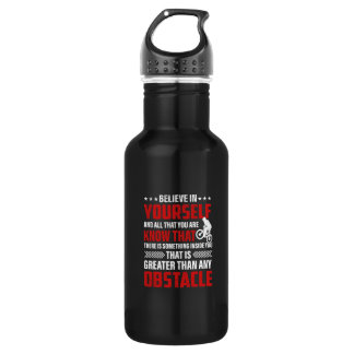 Cycling Art Believe In Yourself Stainless Steel Water Bottle