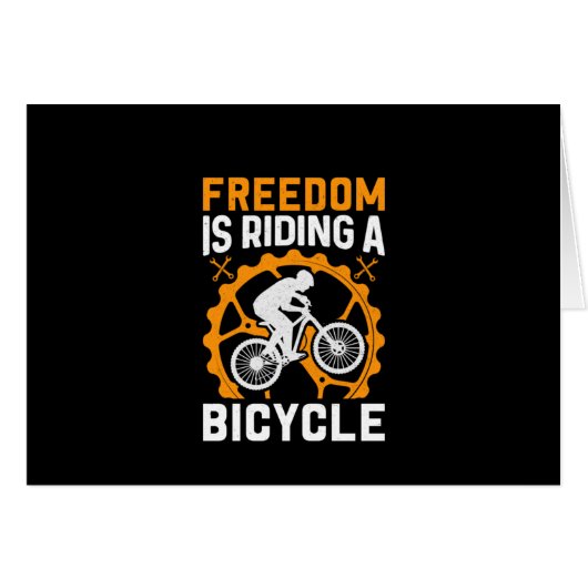 Cycling Art Freedom Is Riding A Bicycle Cards (Front Horizontal)