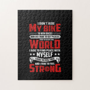 Cycling Art I Don't Ride My Bike Jigsaw Puzzle