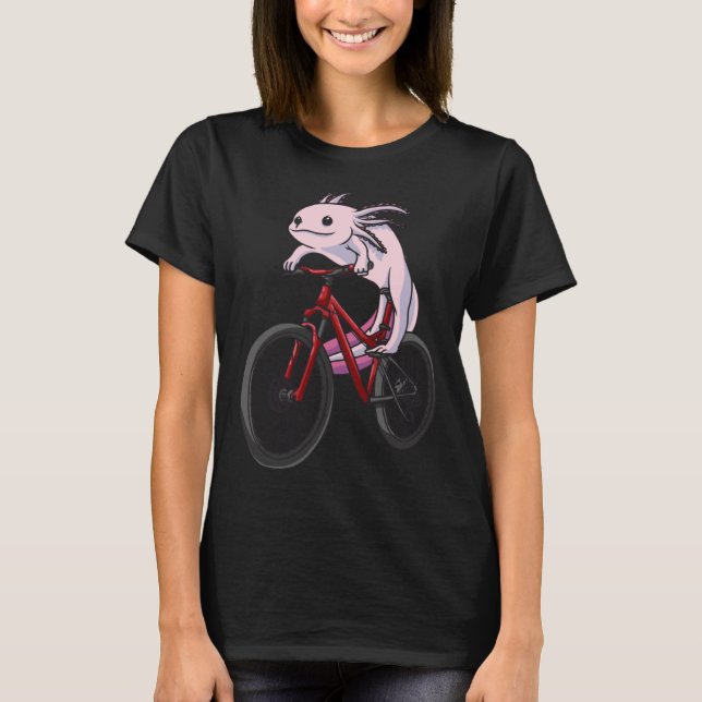 Cycling Axolotl Cyclist Bike for Women Men Kids T-Shirt (Front)
