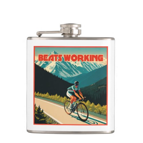 Cycling Beats Working Flask