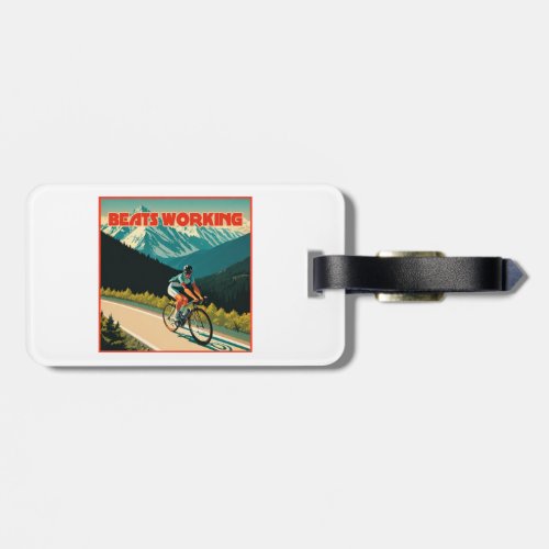Cycling Beats Working Luggage Tag