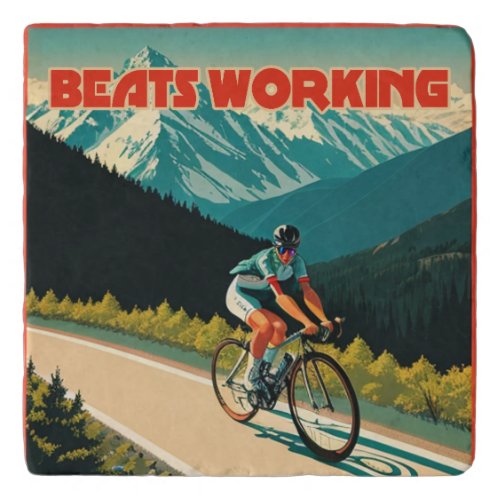 Cycling Beats Working Trivet