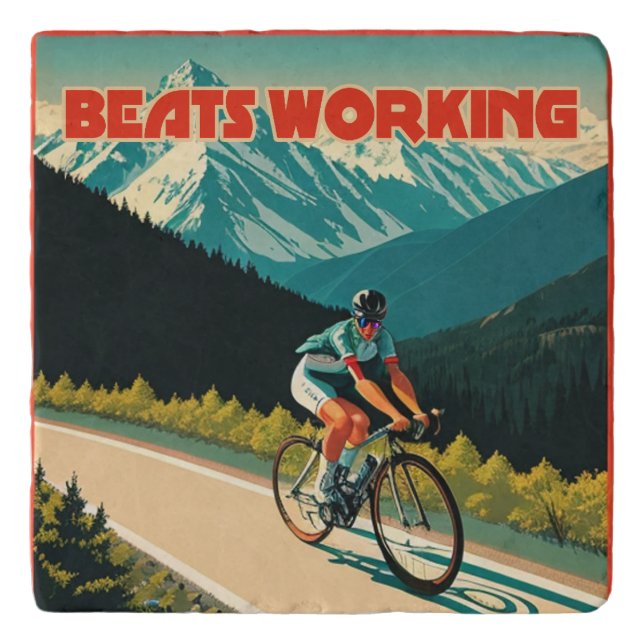 Cycling Beats Working Trivet (Front)