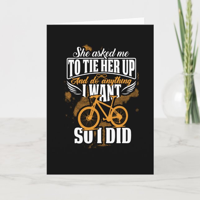 Cycling Bicycle Funny Fun Humor Ride Card (Front)