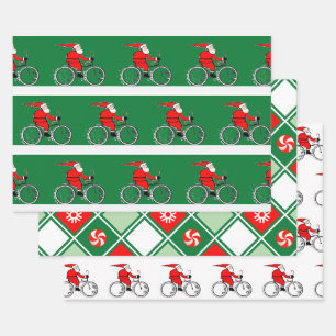 Cycling Bicycle Holiday Gift Wrapping Paper Sheets