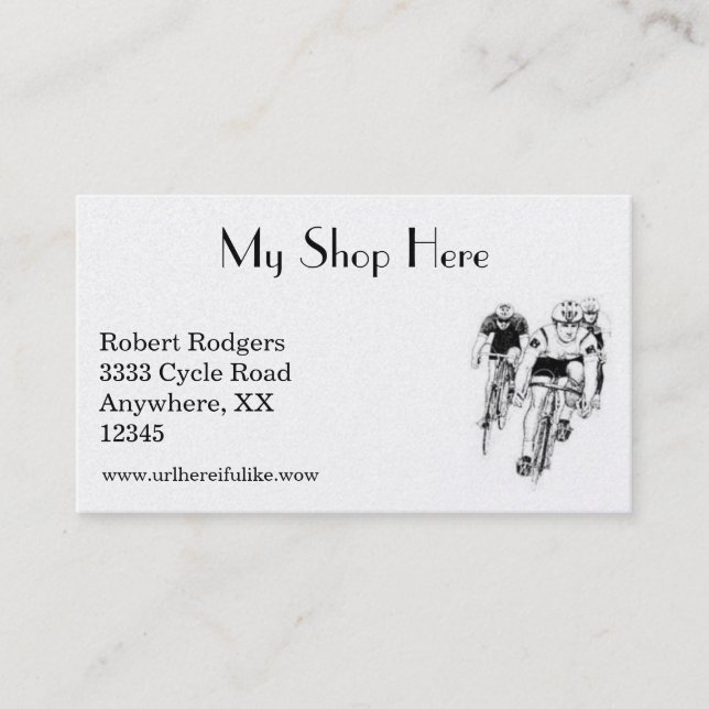 Cycling / Bicycle Race Business Card (Front)