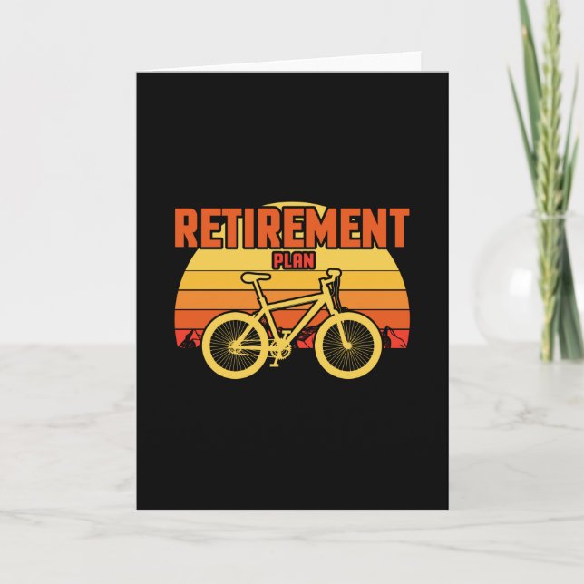 Cycling Bicycle Retirement Plan Funny Card (Front)