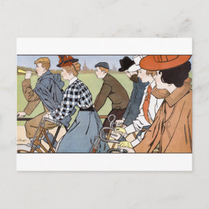 Cycling, Bicycles, Van Caspel Postcard