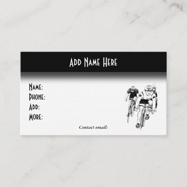 Cycling - Bike Business Card (Front)