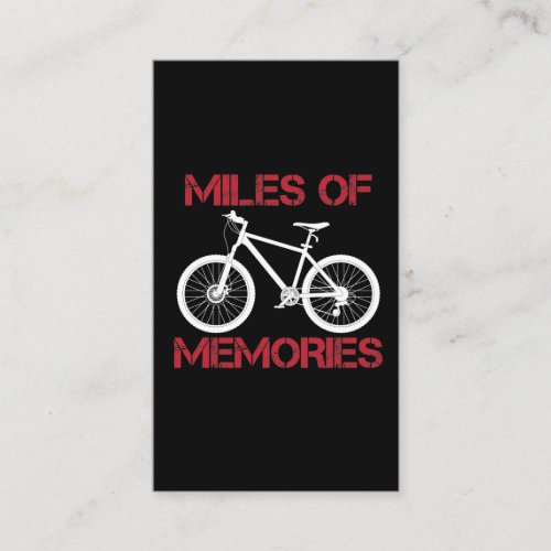 Cycling Biker Miles of Memories Adventure Biking Business Card