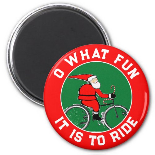 Cycling Biking Christmas Stocking Stuffer Magnet