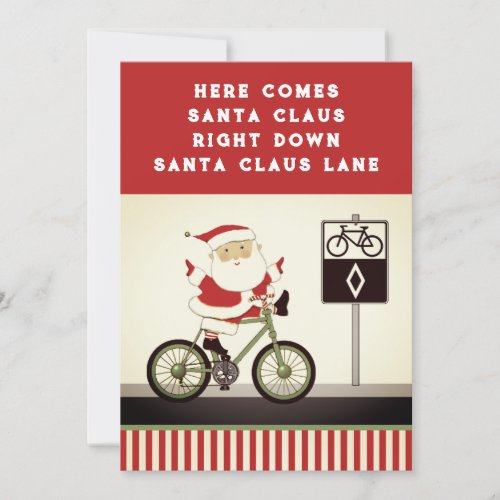 Cycling Biking Holiday Christmas Cards