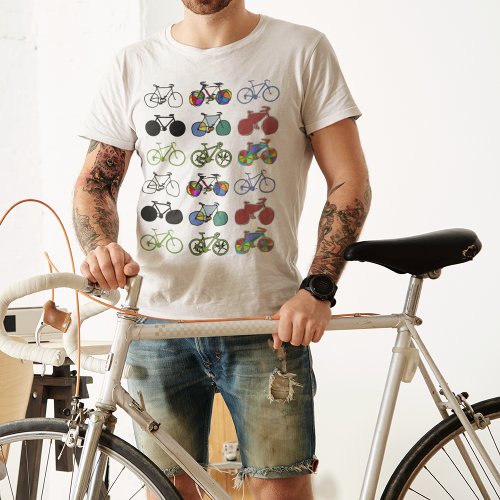 Cycling  Biking I Color Grouped Bikes T_Shirt