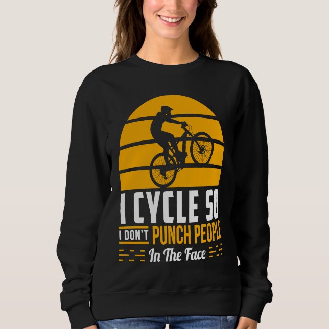 Cycling Biking Triathlon Workout Train Bike Athlet Sweatshirt (Front)