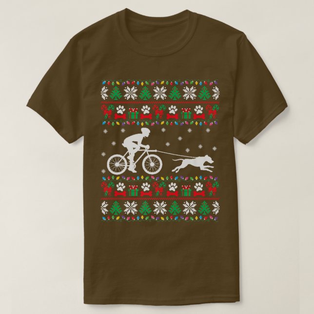 Cycling Biking With Dogs Ugly Christmas Sweater Xm (Design Front)