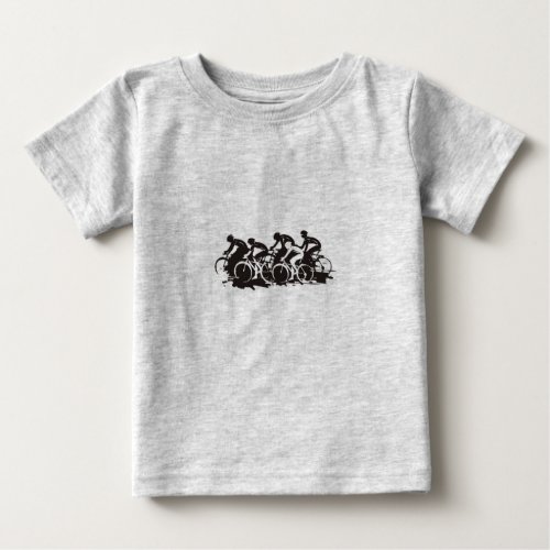 Cycling black drawing baby T_Shirt