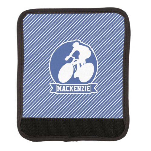 Cycling Blue  White Stripes Sports Luggage Handle Wrap