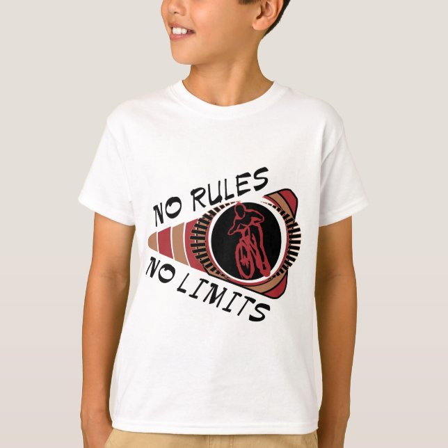 Cycling BMX No Rules No Limits T-Shirt (Front)