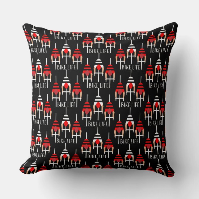 Cycling Canada Throw Pillow (Front)