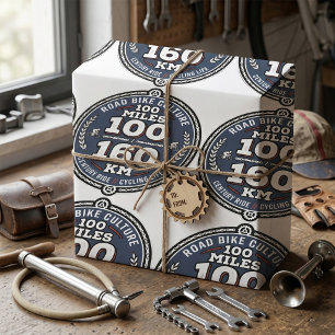 Cycling Century Ride 100 Miles 160 KM  Wrapping Paper