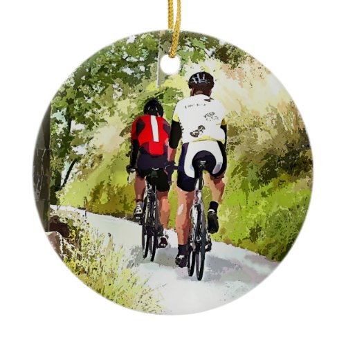 CYCLING CERAMIC ORNAMENT