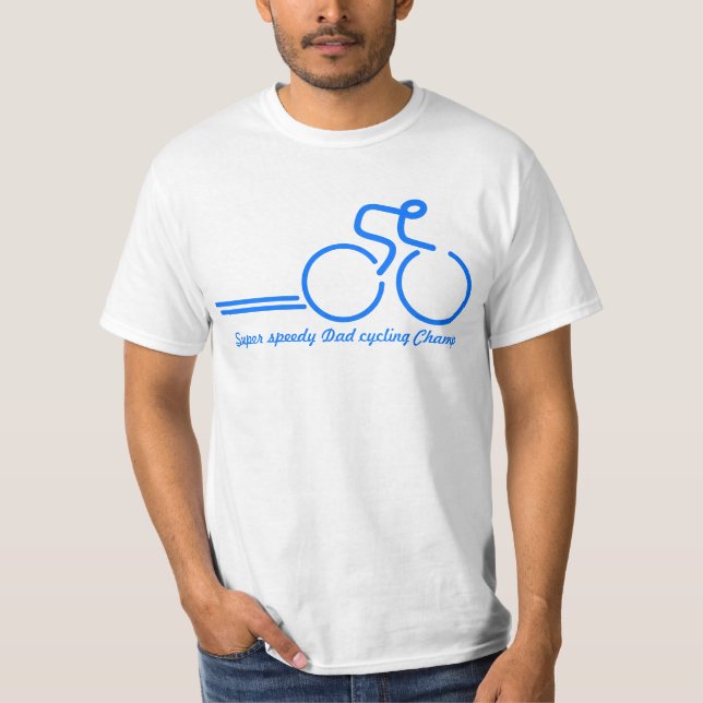 Cycling champ dad bike rider tee (Front)