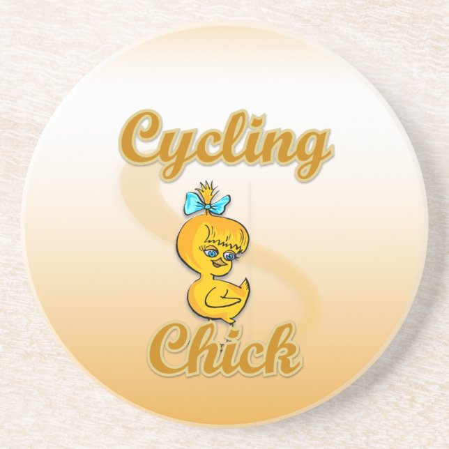 Cycling  Chick Coaster (Front)
