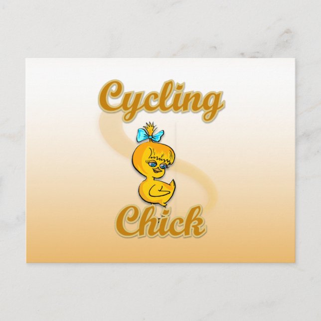 Cycling  Chick Postcard (Front)